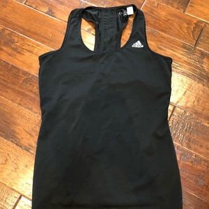 black adidas workout tank.